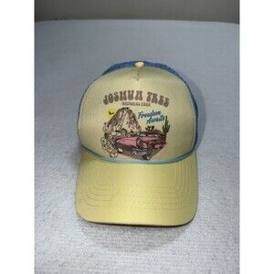 Joshua Tree National Park Trucker Hat Snapback Pink Car Freedom Awaits H3